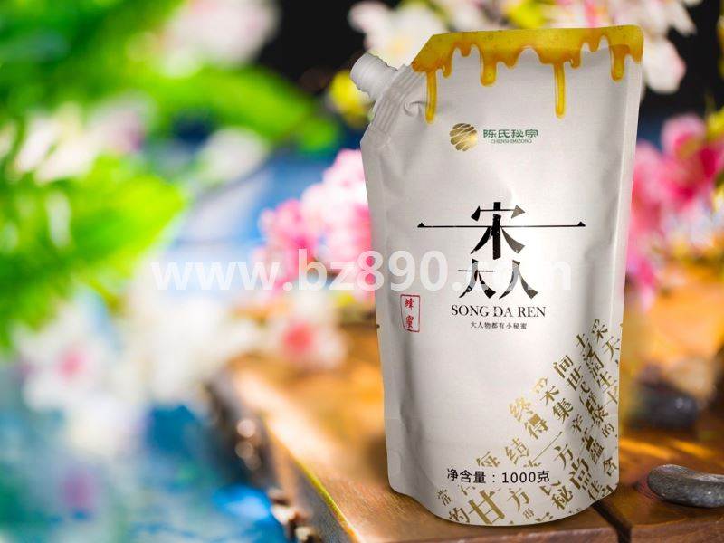 Manufacturers print customized honey self-supporting nozzle packaging bag color printing logo