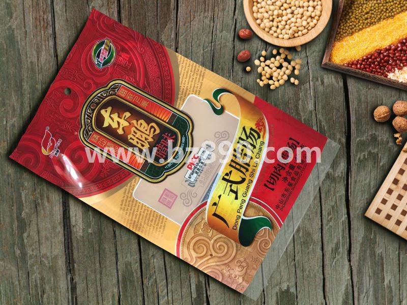 The manufacturer prints customized bacon and sausage packaging plastic bag color printing logo