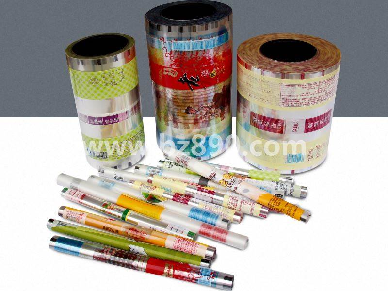 Manufacturer printed customized cake bread filled with nitrogen automatic packaging roll film color printing logo