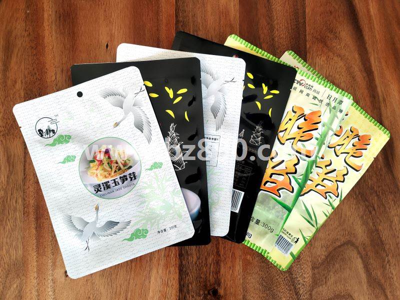 Manufacturer printed customized bamboo shoot packaging bag color printing logo QS certification
